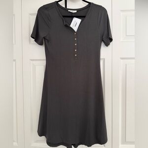 Zenana Outfitters Charcoal Gray Dress